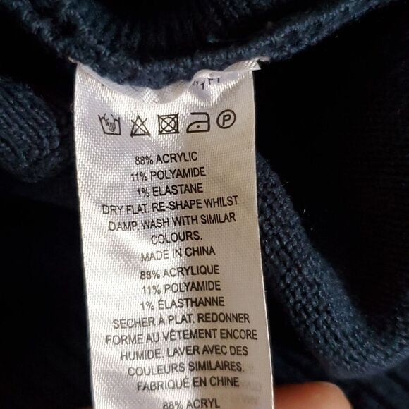 French Connection Tunic Turtleneck Sweater in Deep Teal Size 2XL - Picture 12 of 12